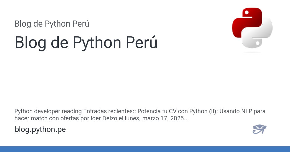 Blog de Python Perú — Blog de Python Perú